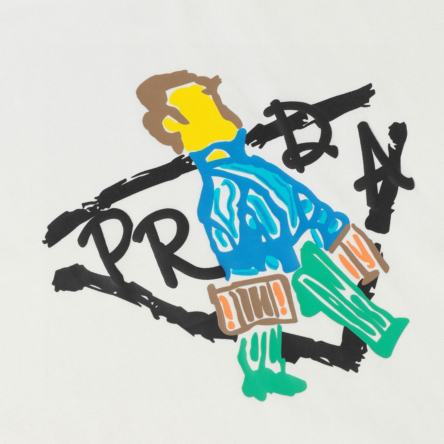 Printed crew neck cotton T-shirt