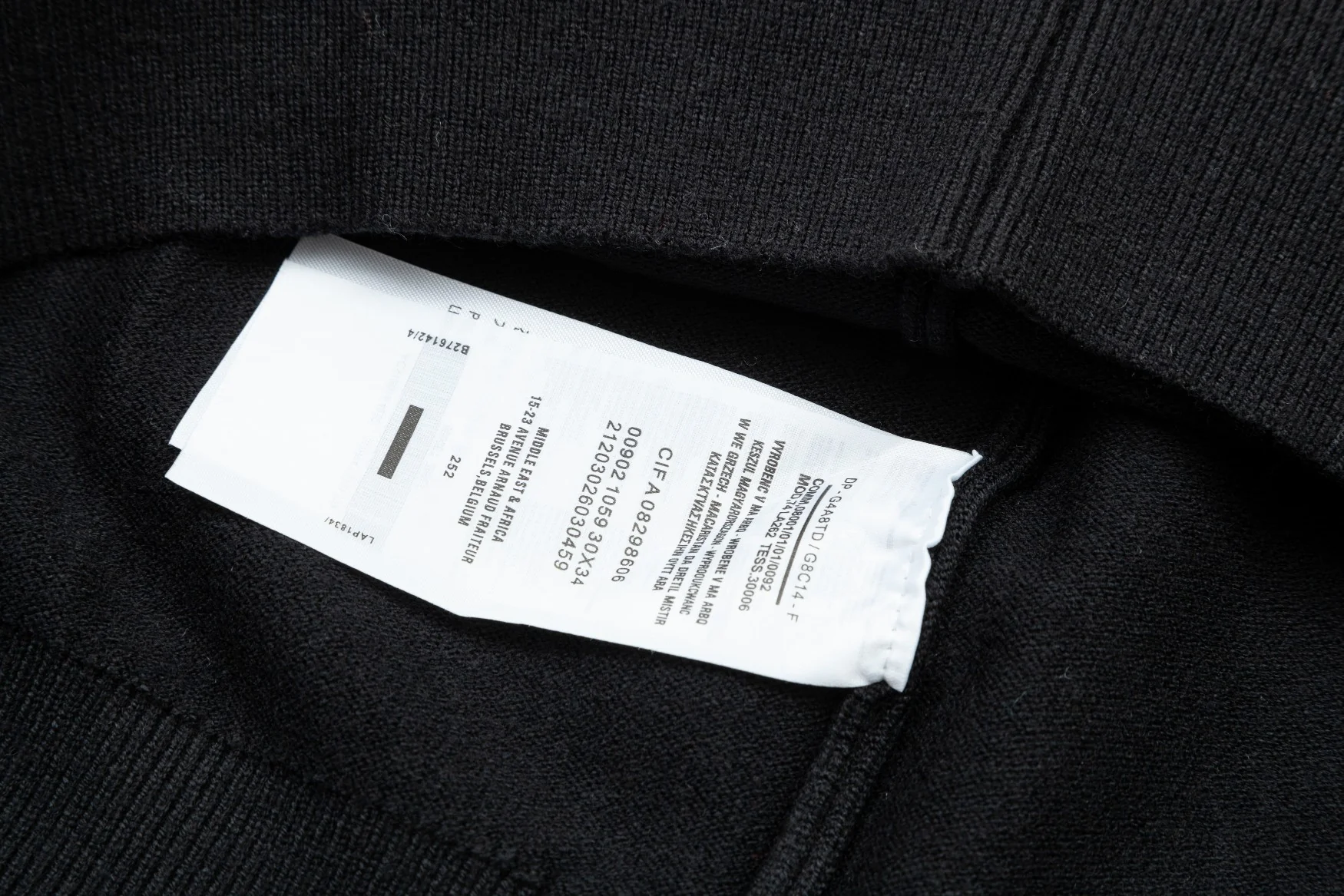 Rubber stripe jacquard knit sweater