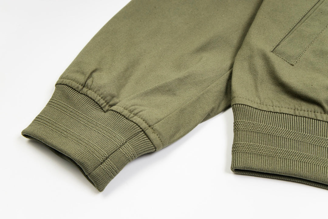 Double-sided embroidered bomber jacket