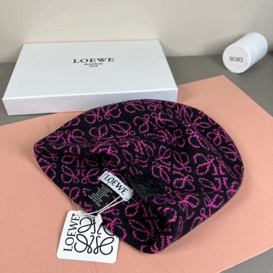 Jacquard Cashmere Knitted  Beanie