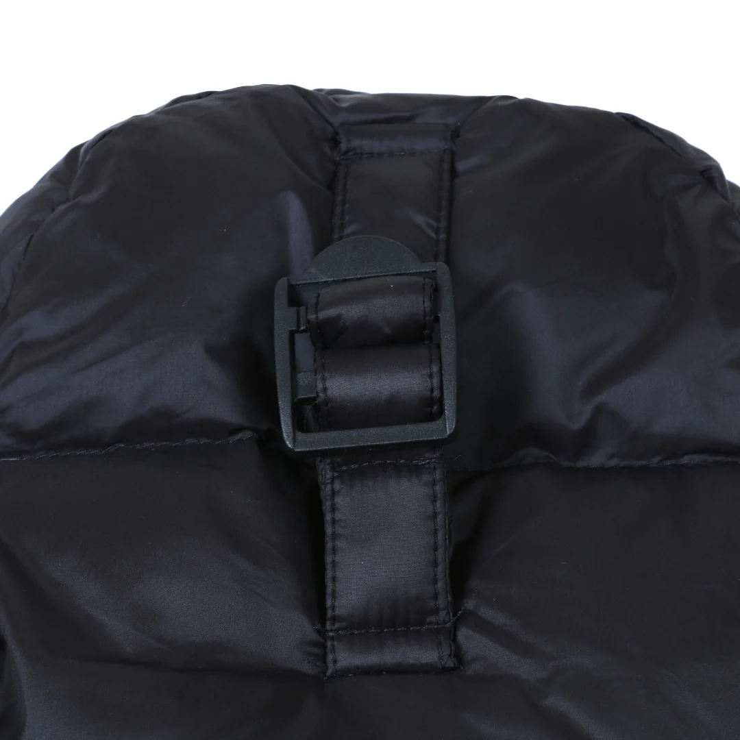 Check hooded down jacket