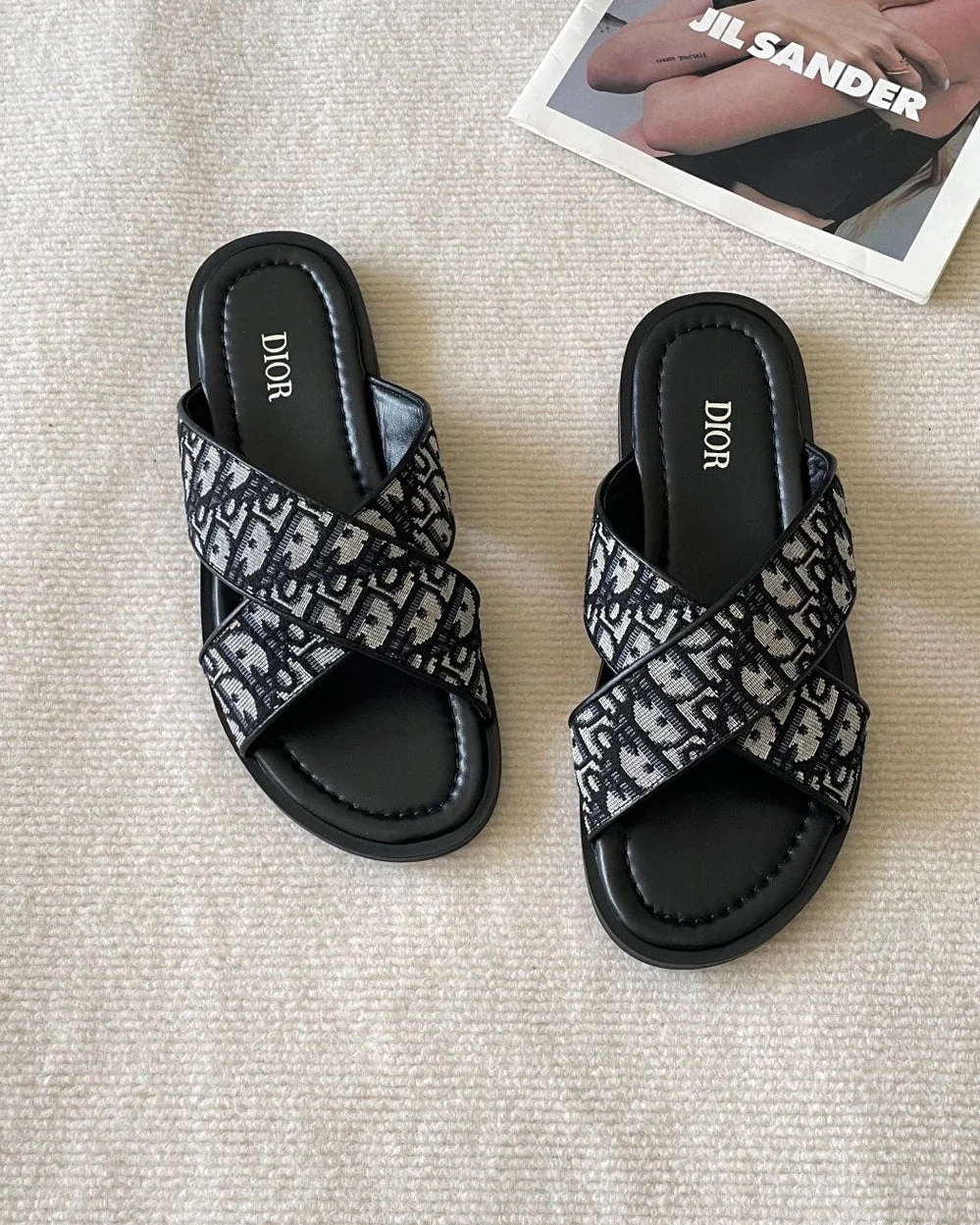 Men's canvas cross slippers