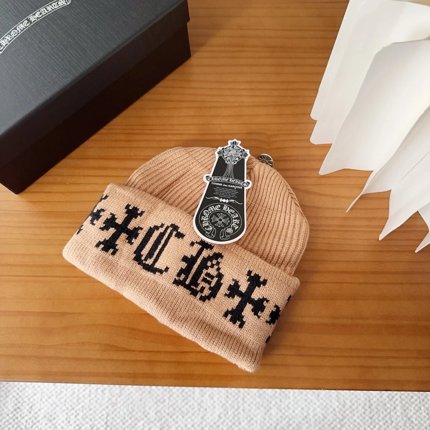 Jacquard Cashmere Knitted  Beanie