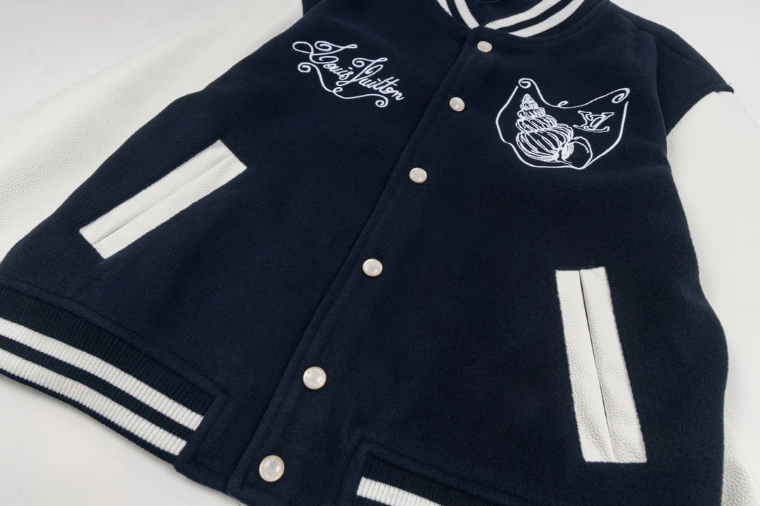Embroidered baseball jacket