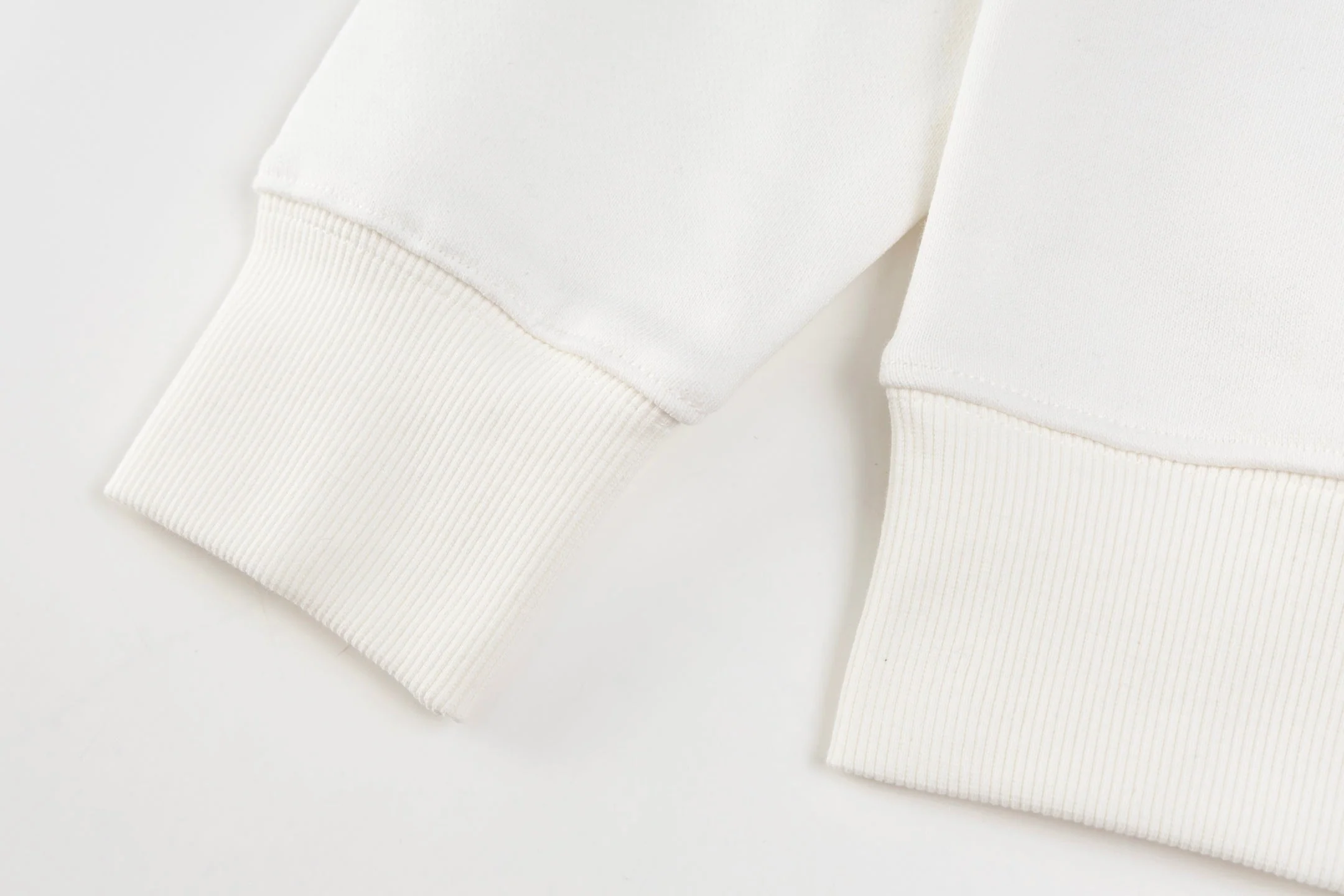 Crew-neck sweatshirt with front and back embroidery