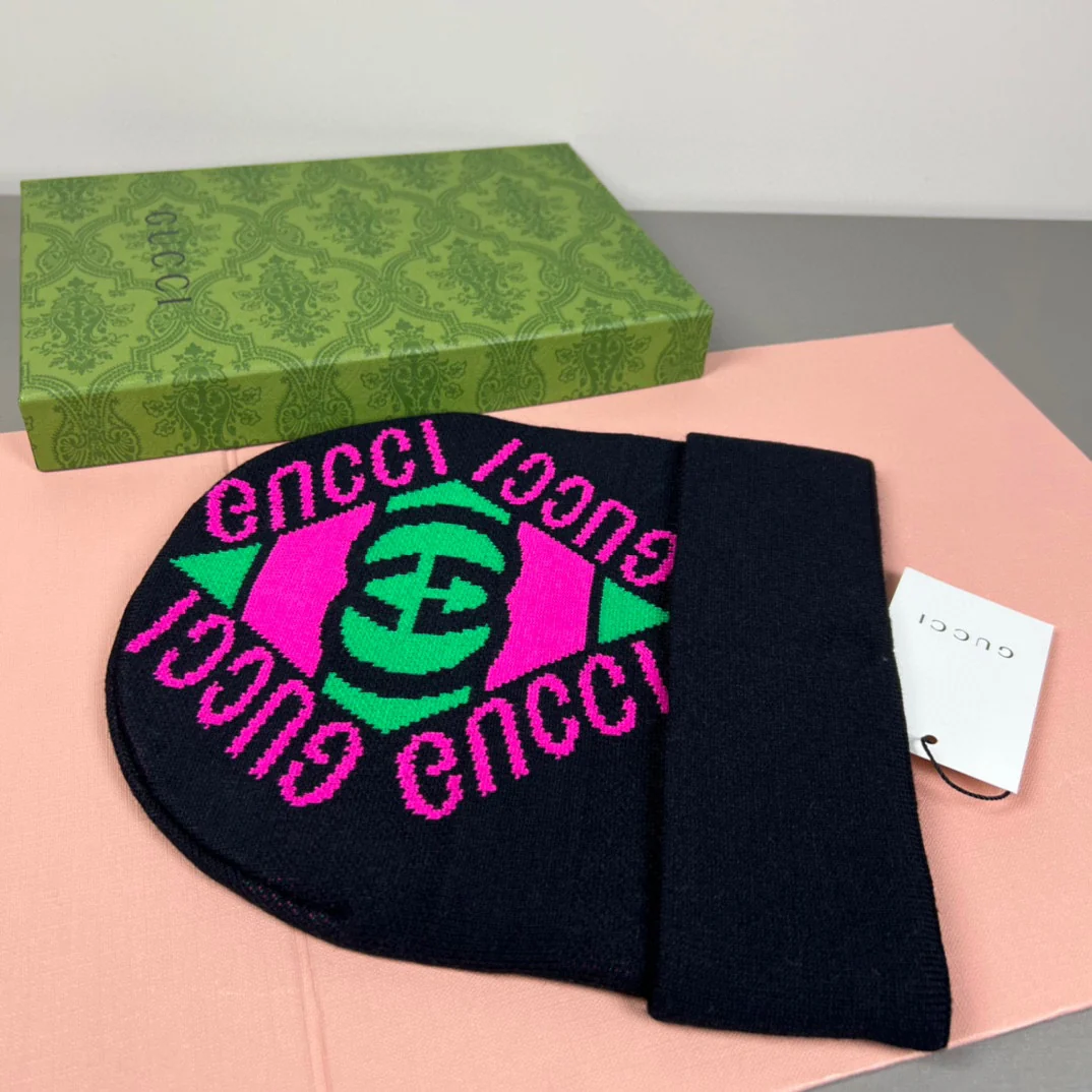 Jacquard Cashmere Knitted  Beanie