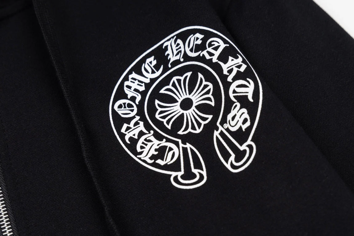 Printed Zippered Sweatshirt Jacket