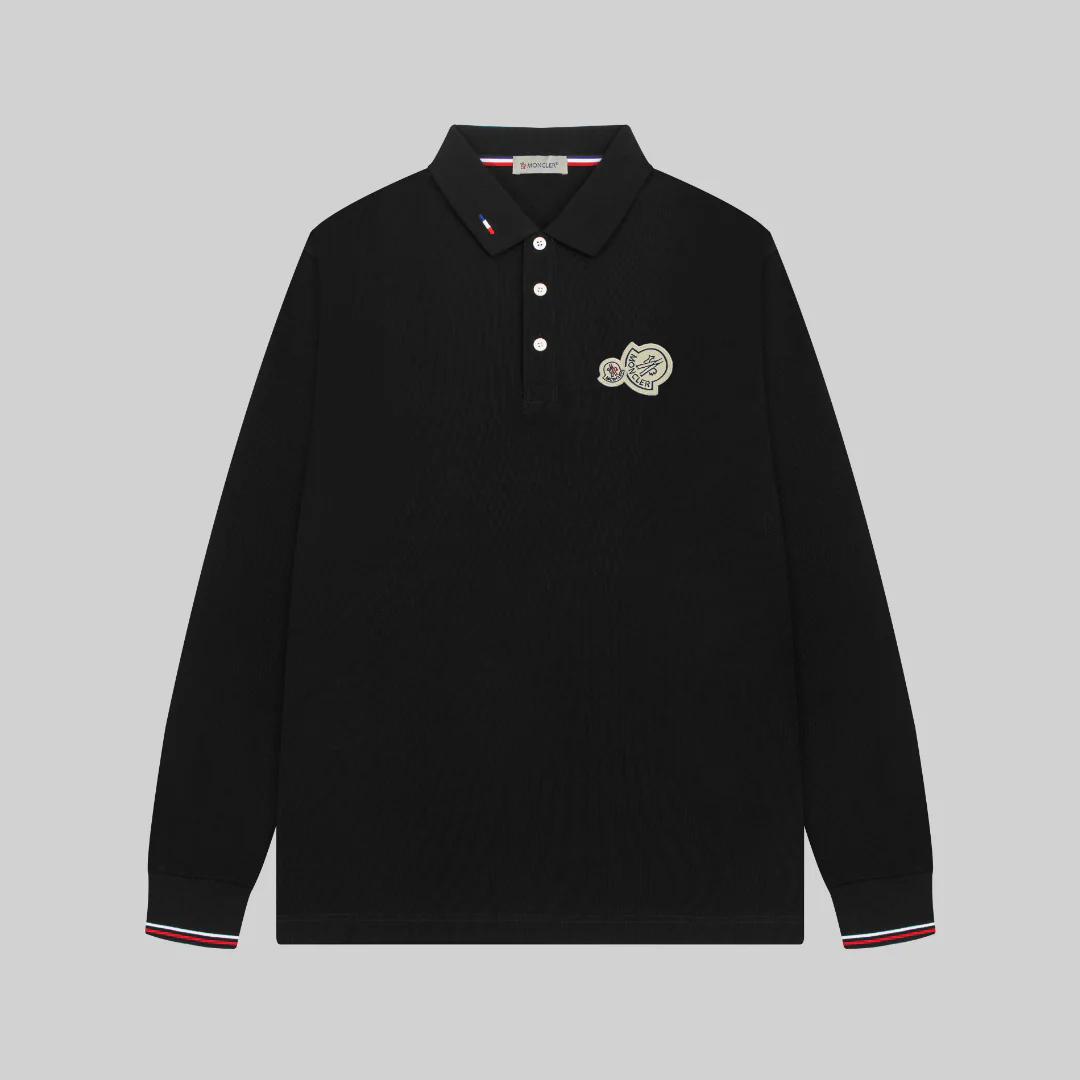 Embroidery lapel polo long-sleeved T-shirt