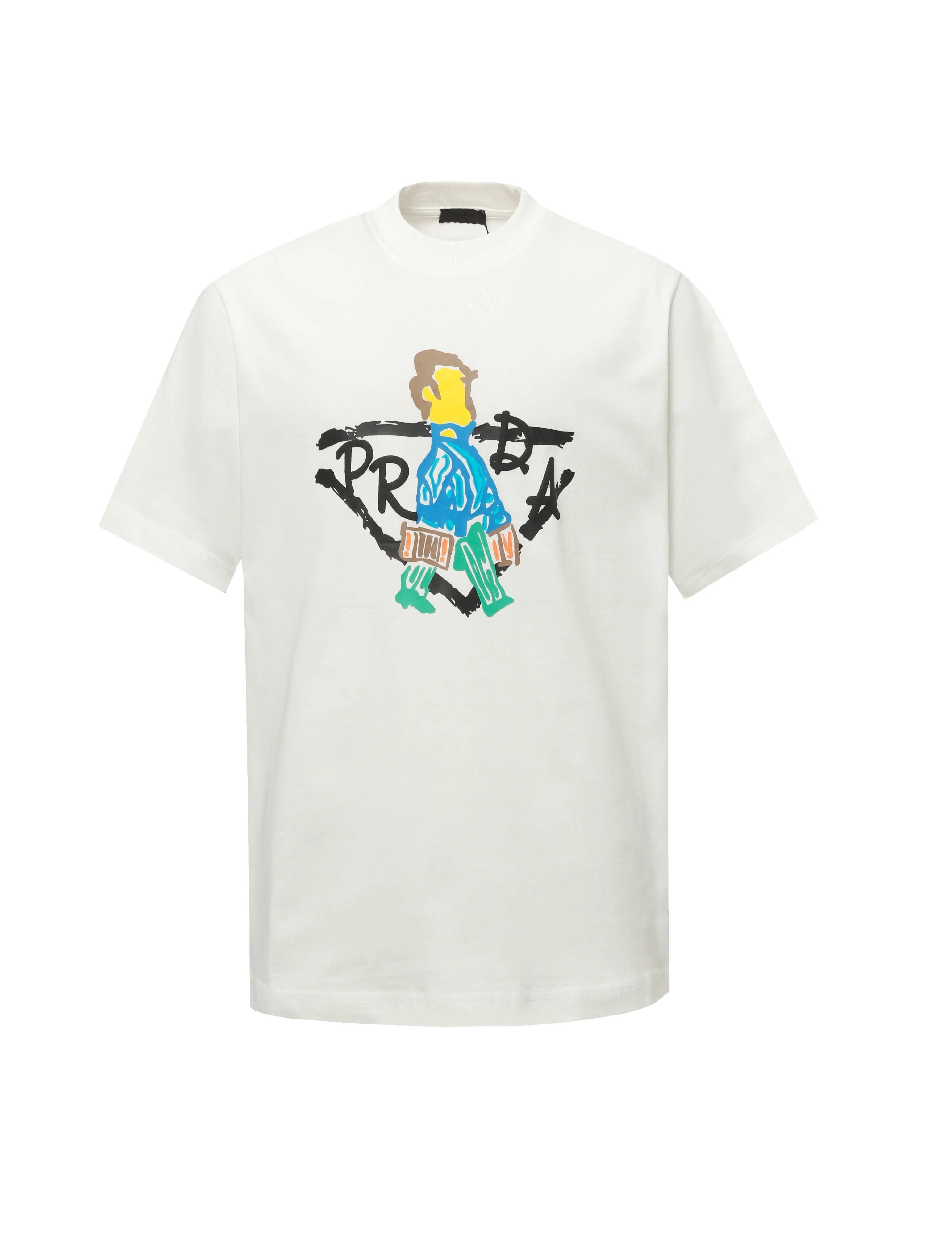 Printed crew neck cotton T-shirt