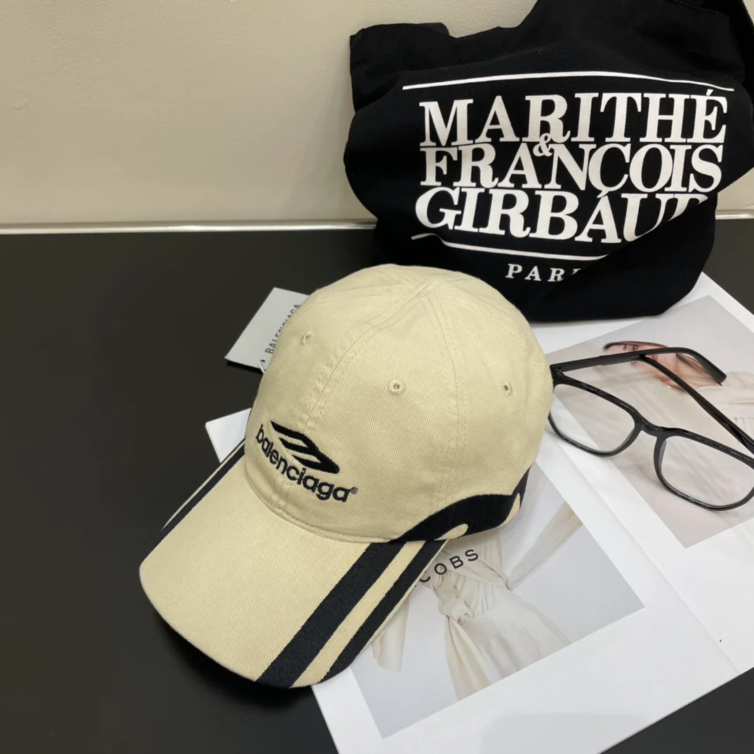 Embroidered lettering baseball cap