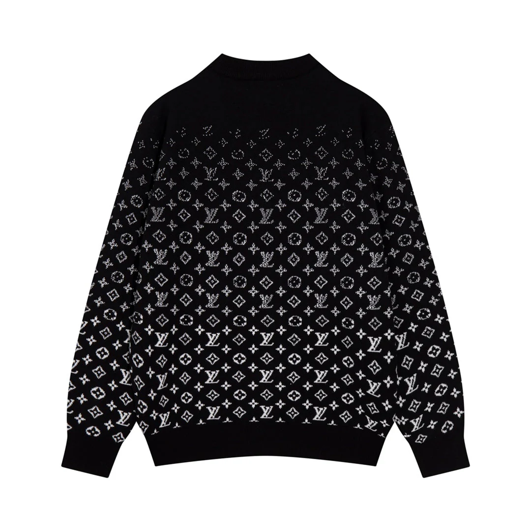 Jacquard gradient cashmere sweatshirt