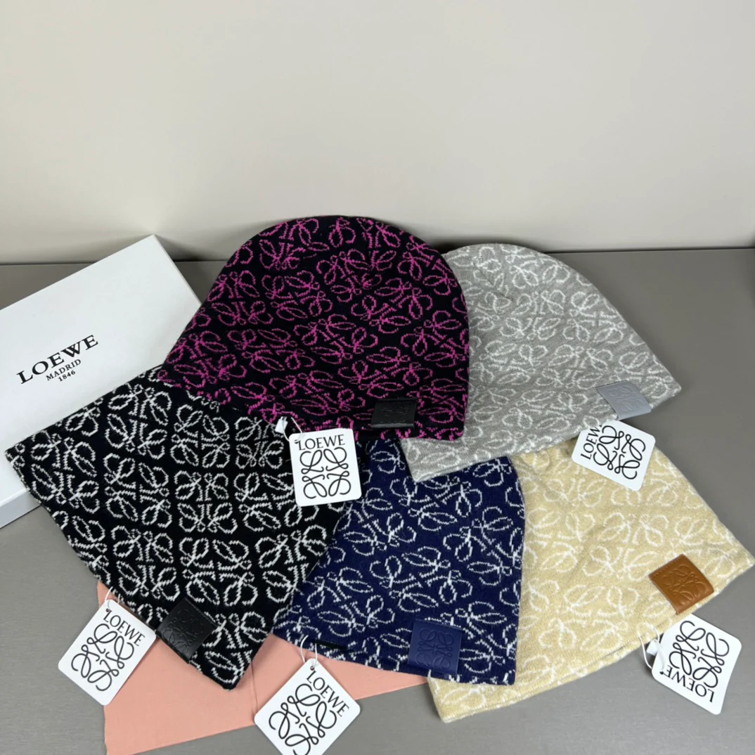 Jacquard Cashmere Knitted  Beanie