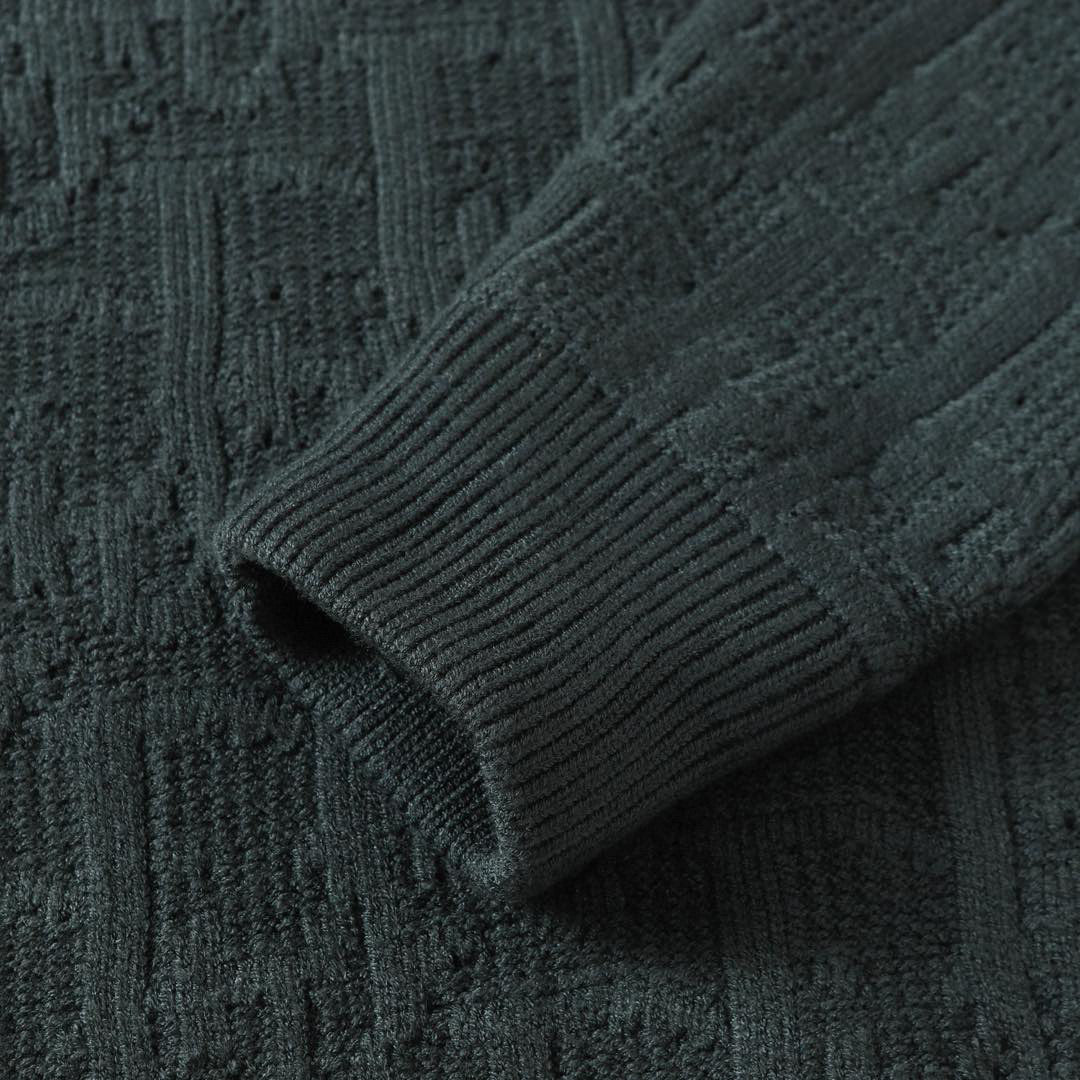 Knitted jacquard cashmere sweater