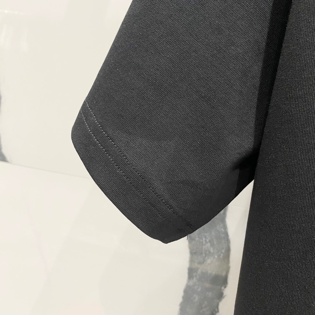 3D cotton crew neck T-shirt