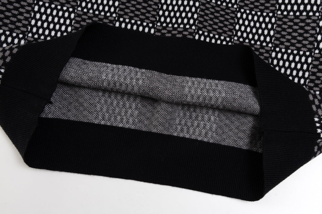 Jacquard-knit cashmere sweatshirt