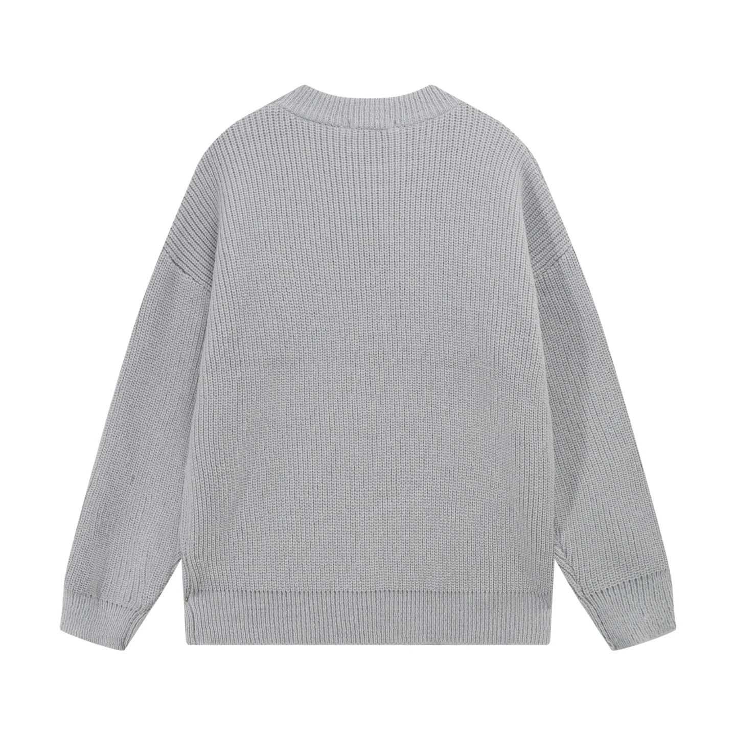 Knitted cashmere embroidered sweatshirt