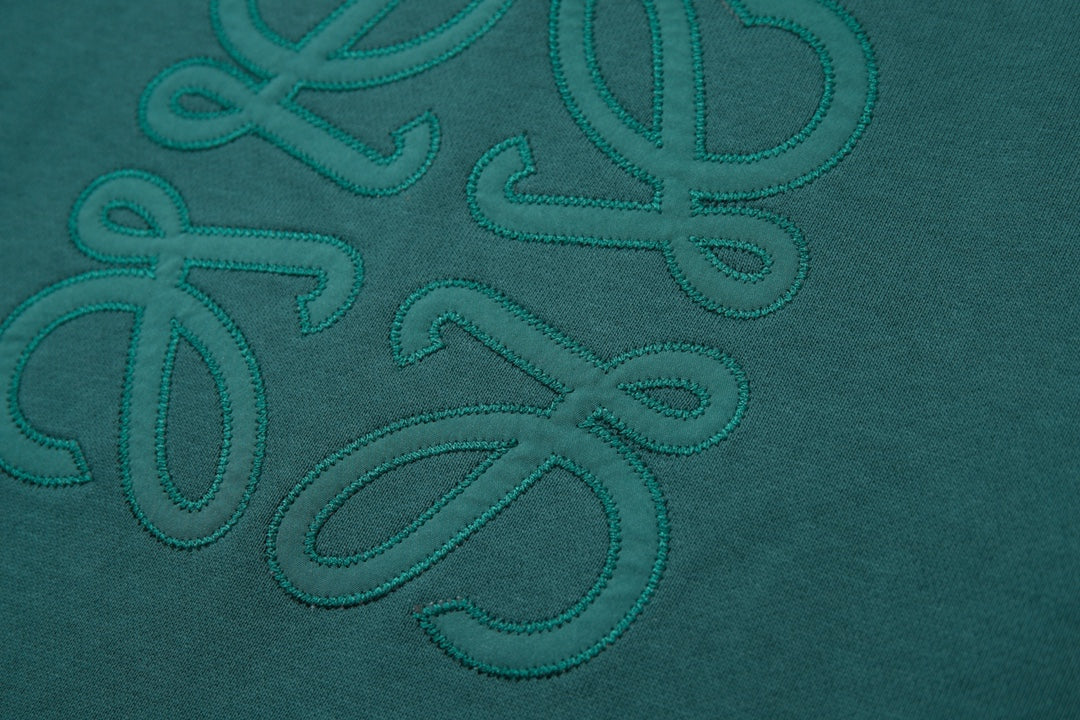 Embroidered cotton crewneck sweatshirt