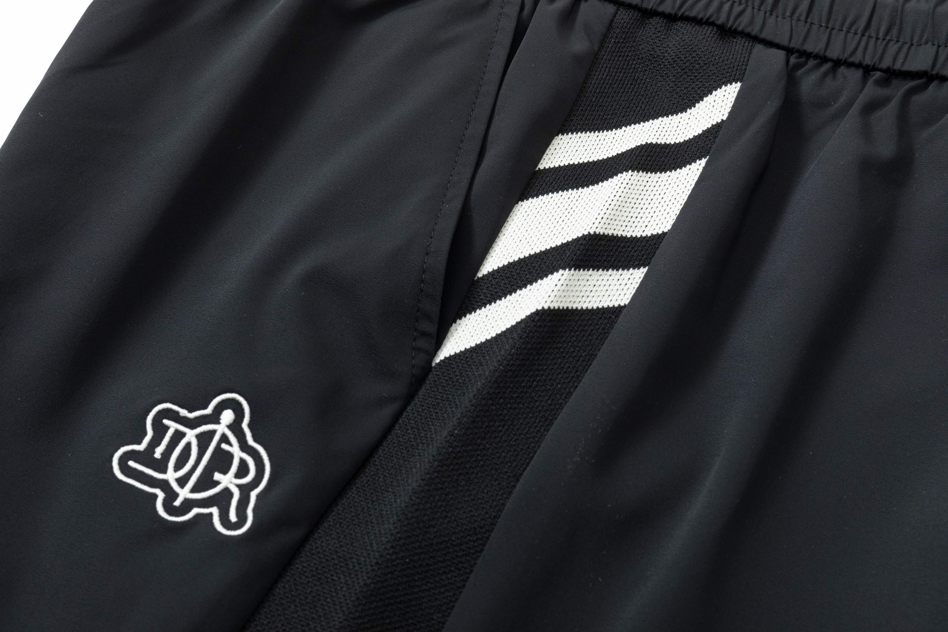 Embroidered drawstring casual trousers