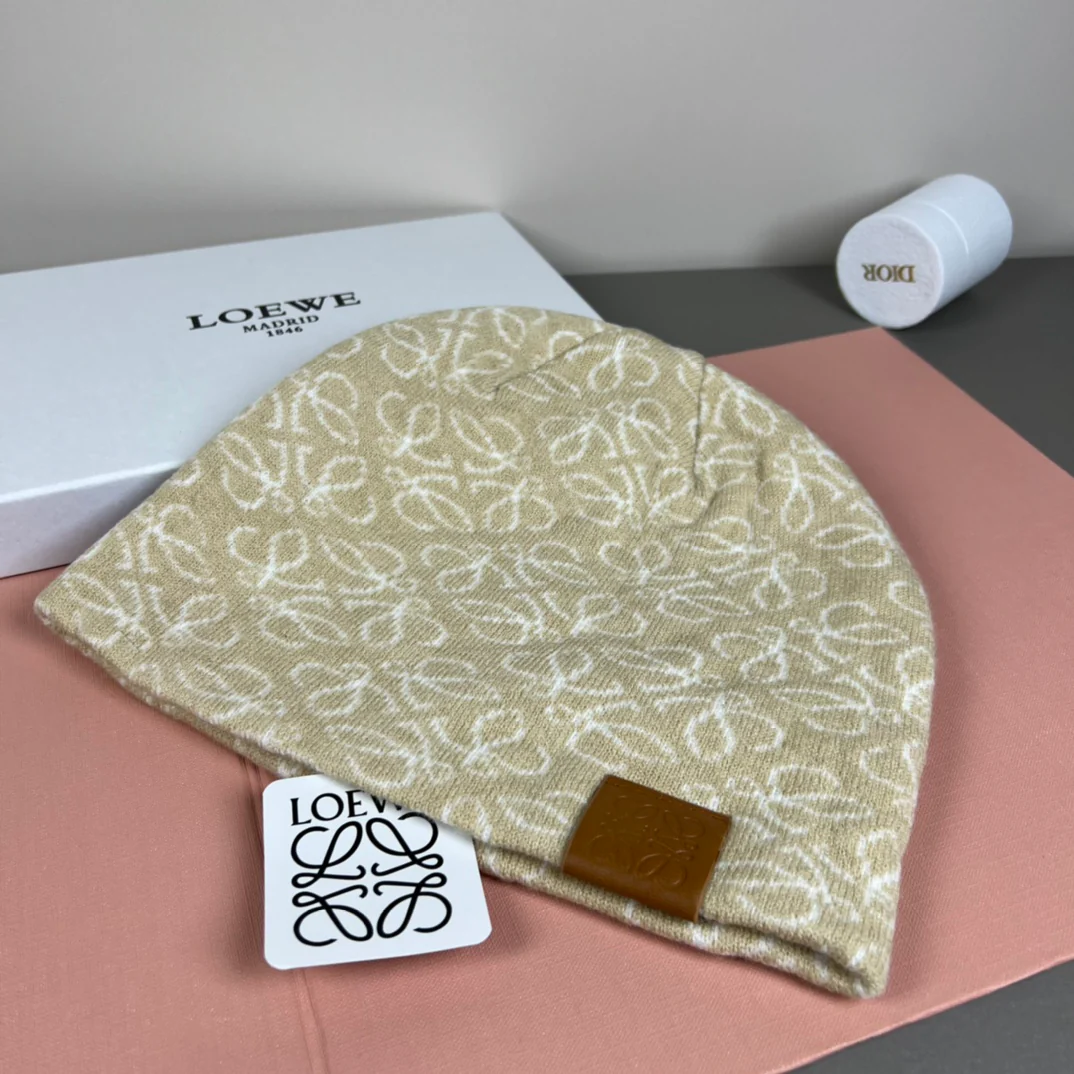 Jacquard Cashmere Knitted  Beanie