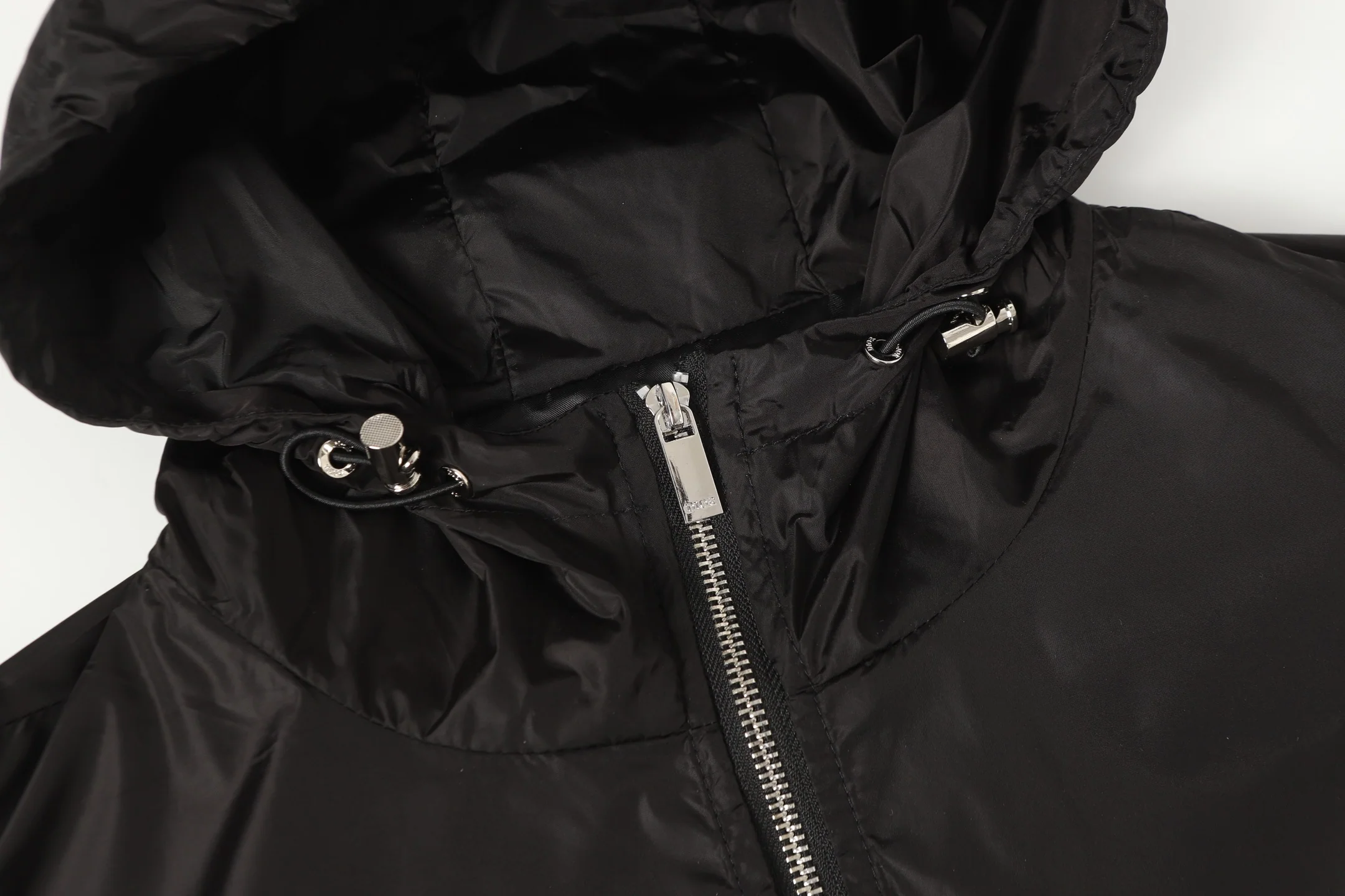 printed paneled hooded jacket