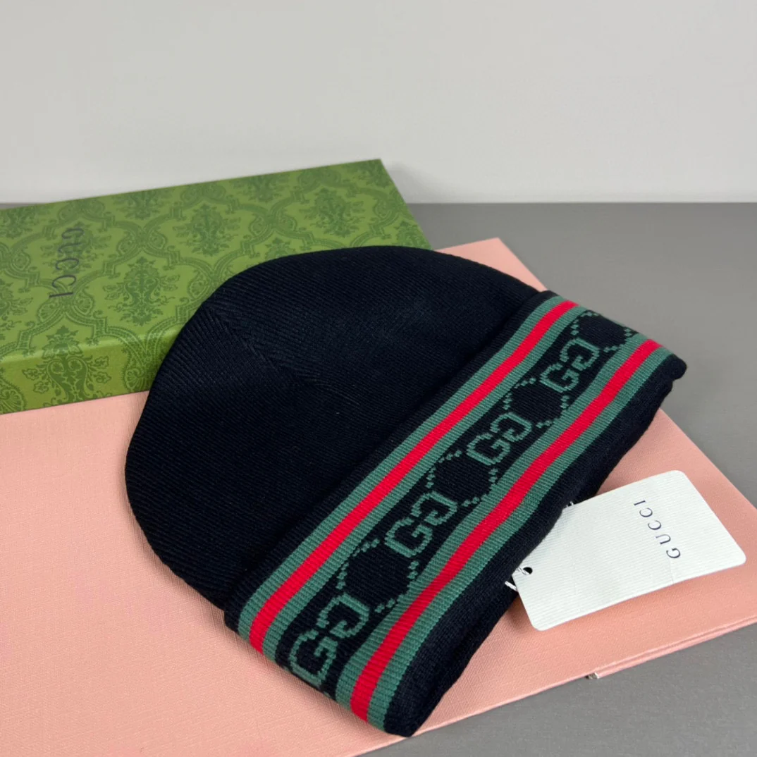 Jacquard Cashmere Knitted  Beanie