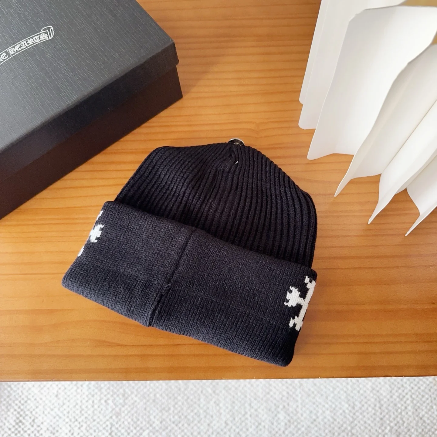 Jacquard Cashmere Knitted  Beanie