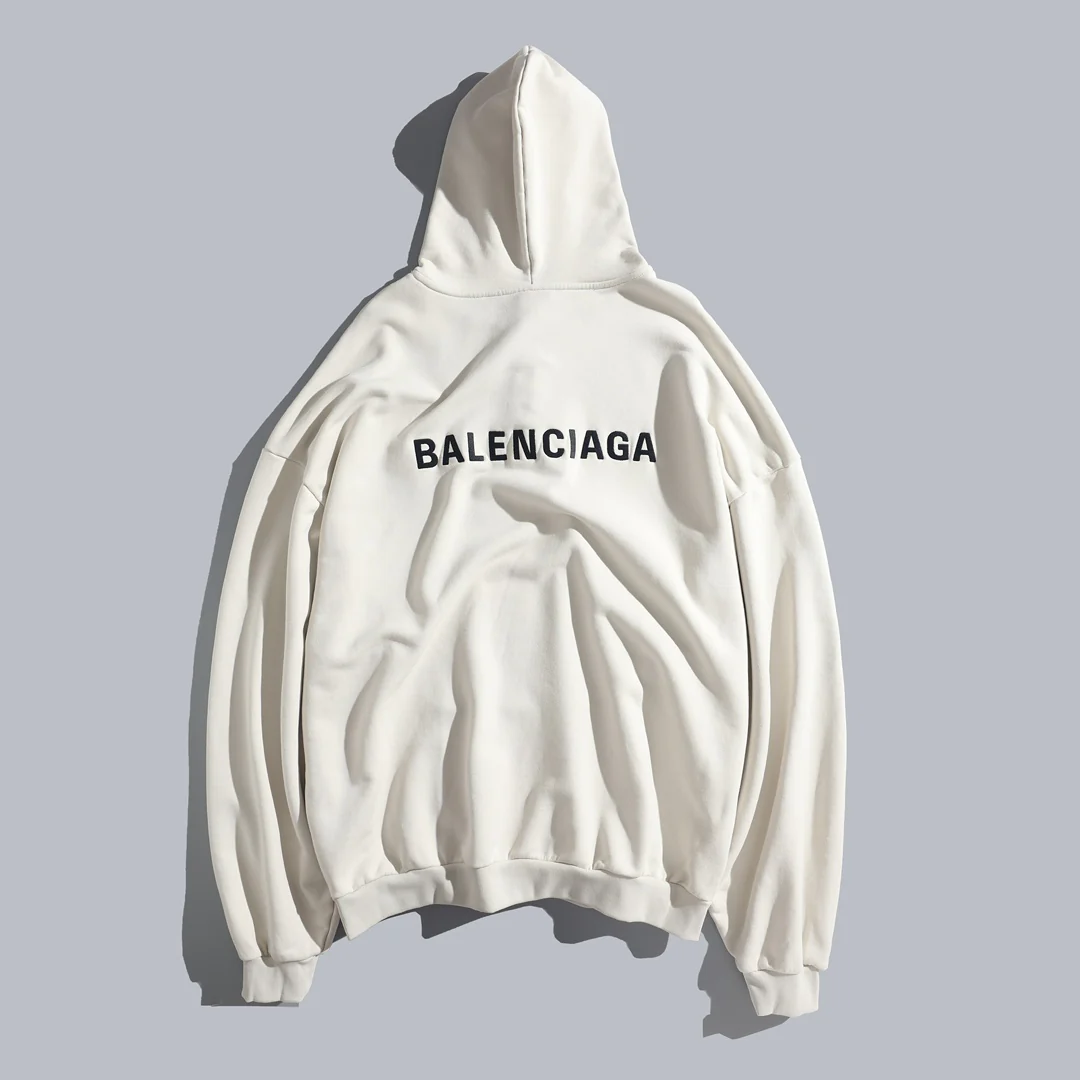 Letter Button Hooded Sweatshirt