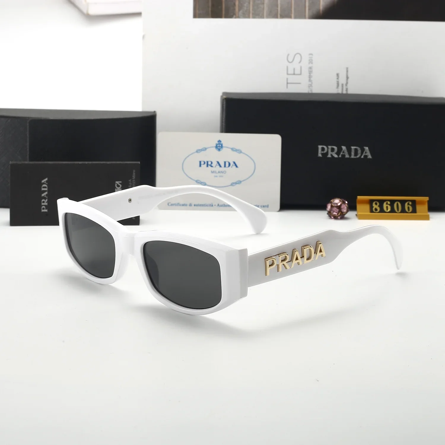 5 colors thin frame sunglasses  8606