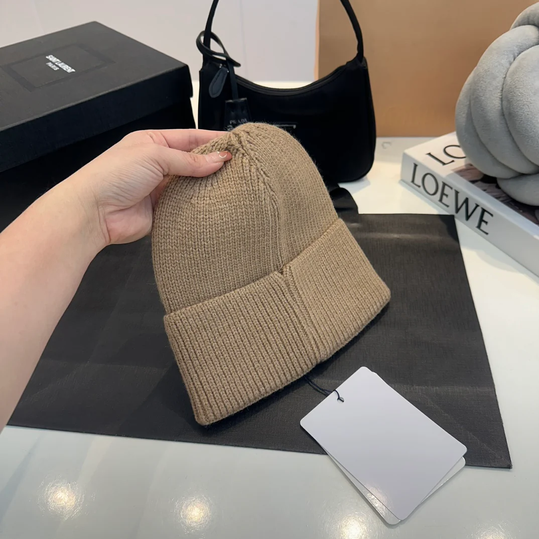 Embroidery Cashmere Knitted  Beanie