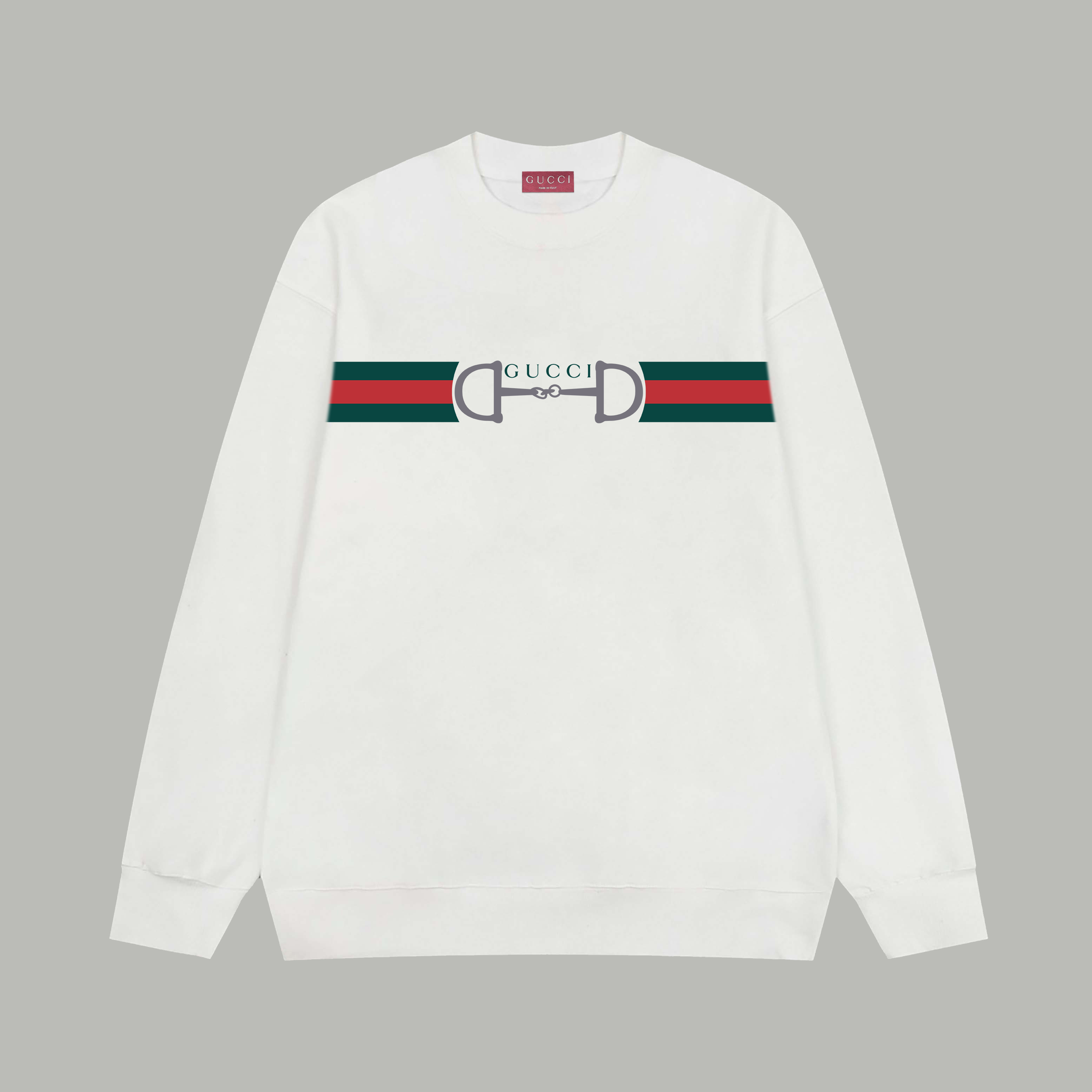 Ribbon Lock Print Crew Neck Sweatshirt