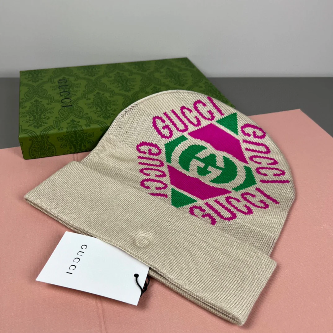 Jacquard Cashmere Knitted  Beanie