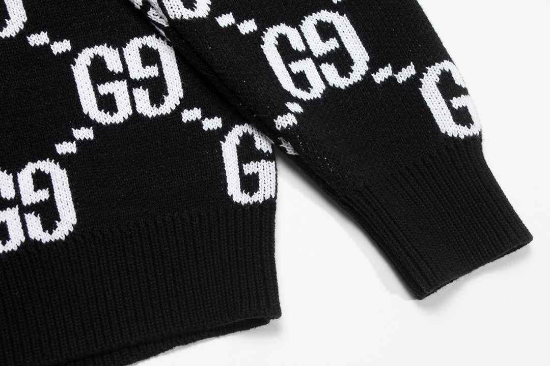 Jacquard cashmere sweater cardigan