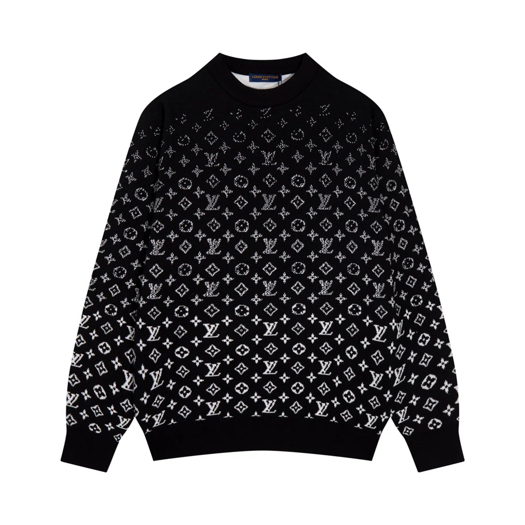 Jacquard gradient cashmere sweatshirt