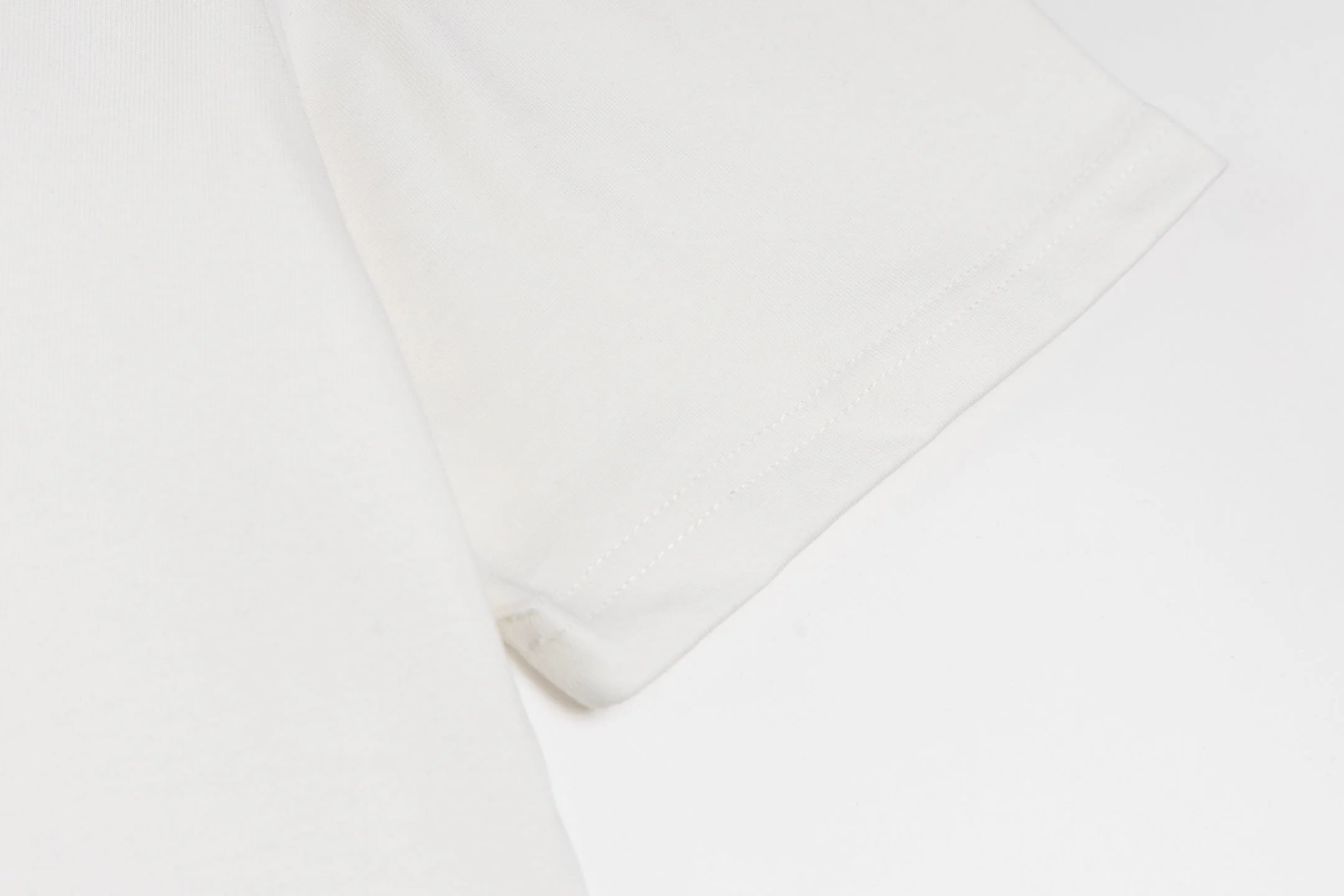 Foamed round neck printed cotton T-shirt