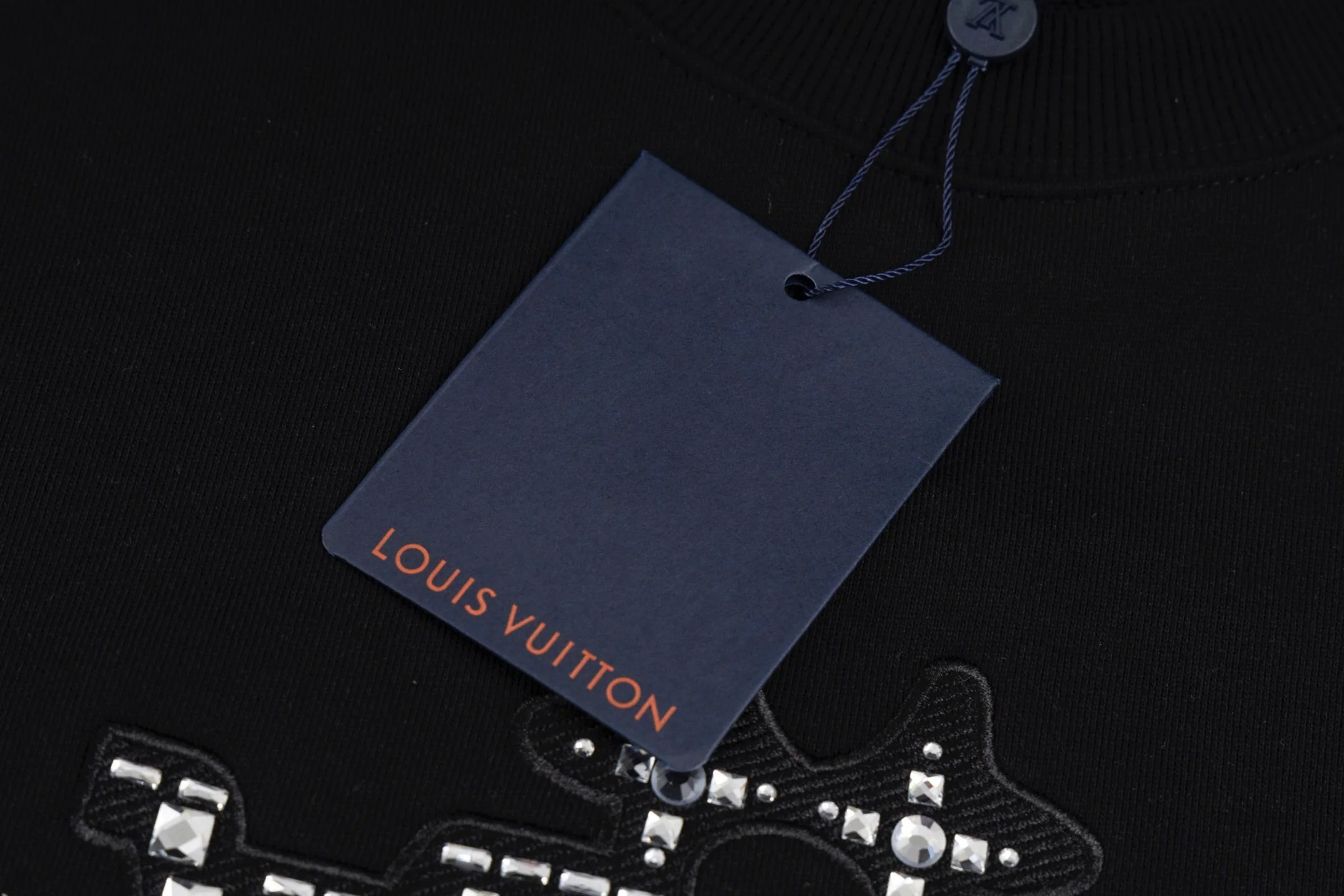 Orange embroidered cotton sweatshirt