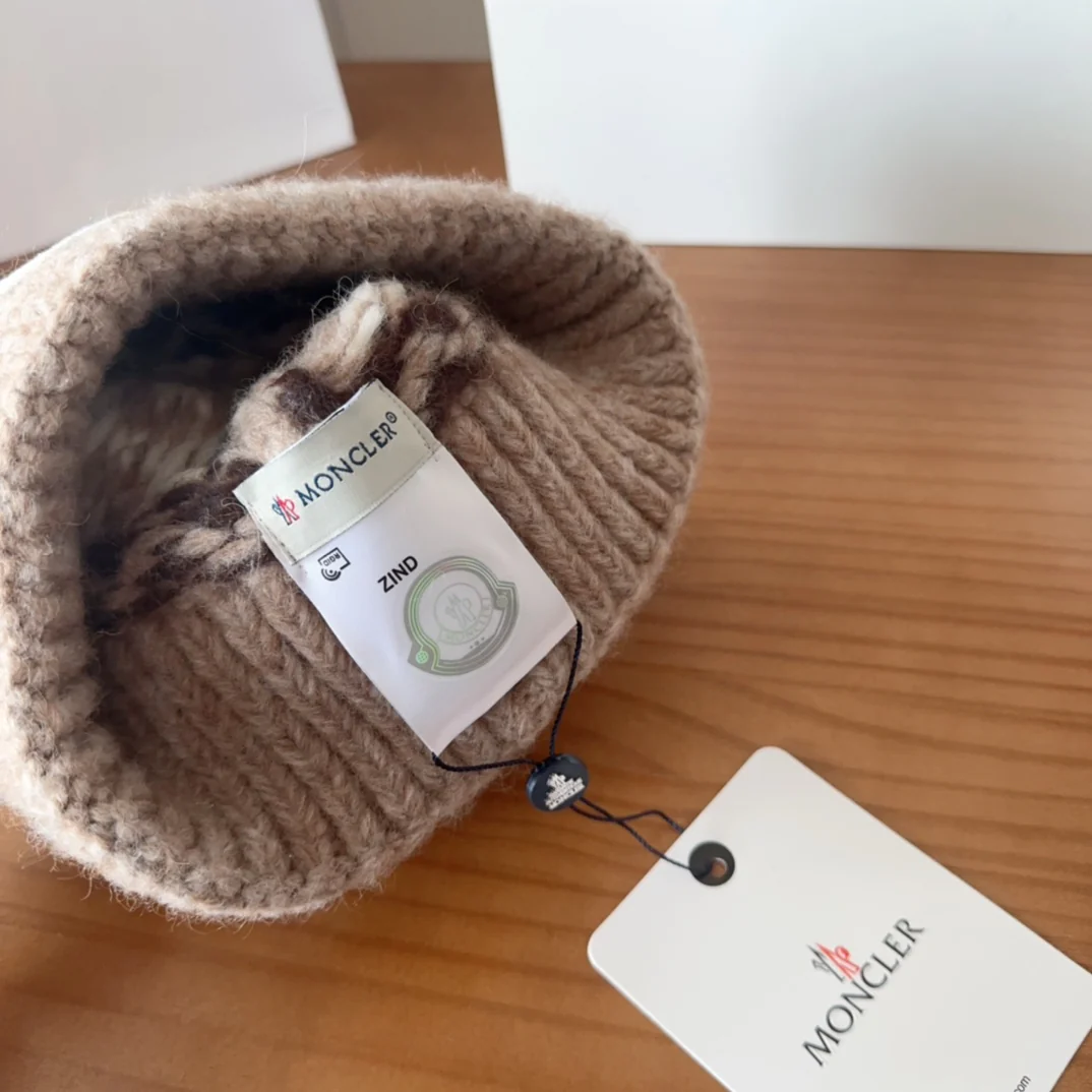 Patterned Wool Knit Beanie