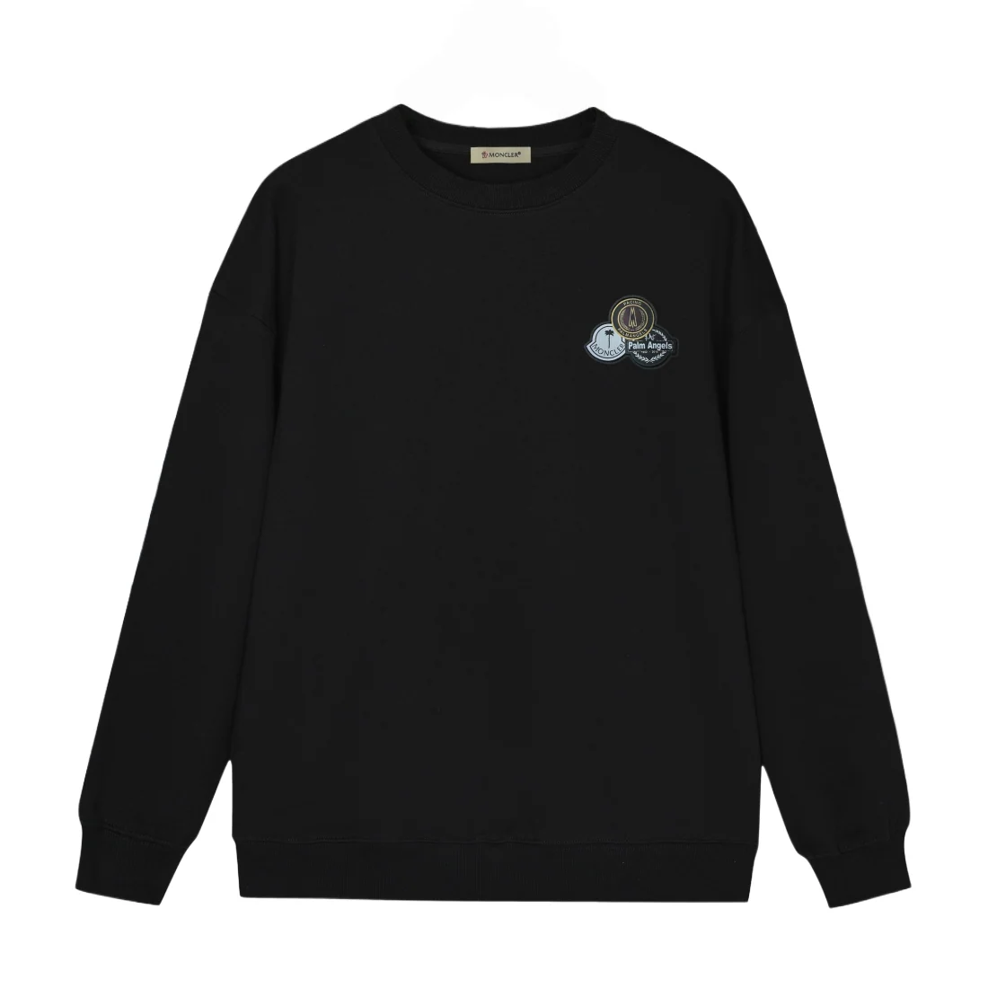 Leather Badge Back Letter Sweatshirt