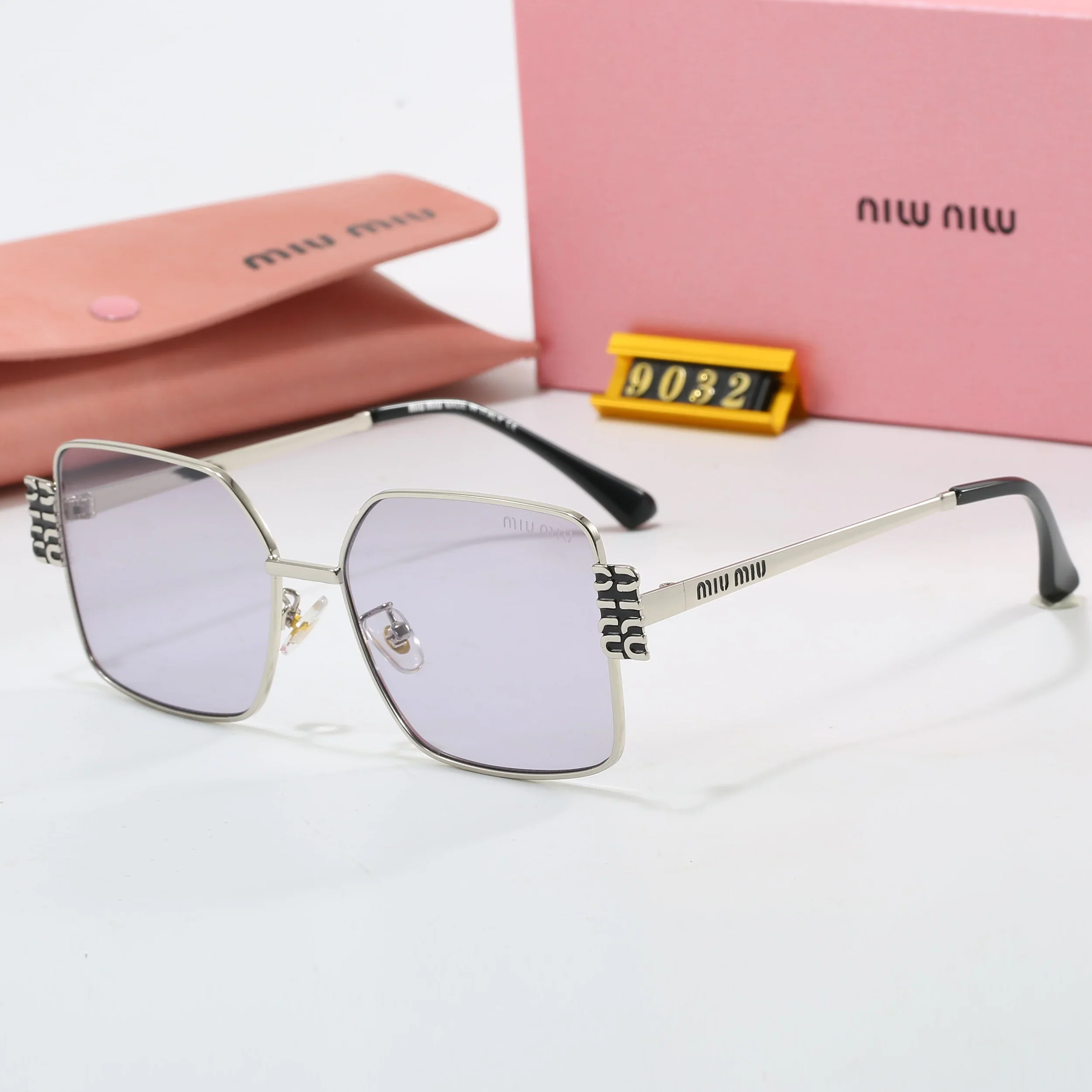 7 colors new metal frame thin temple sunglasses 9032