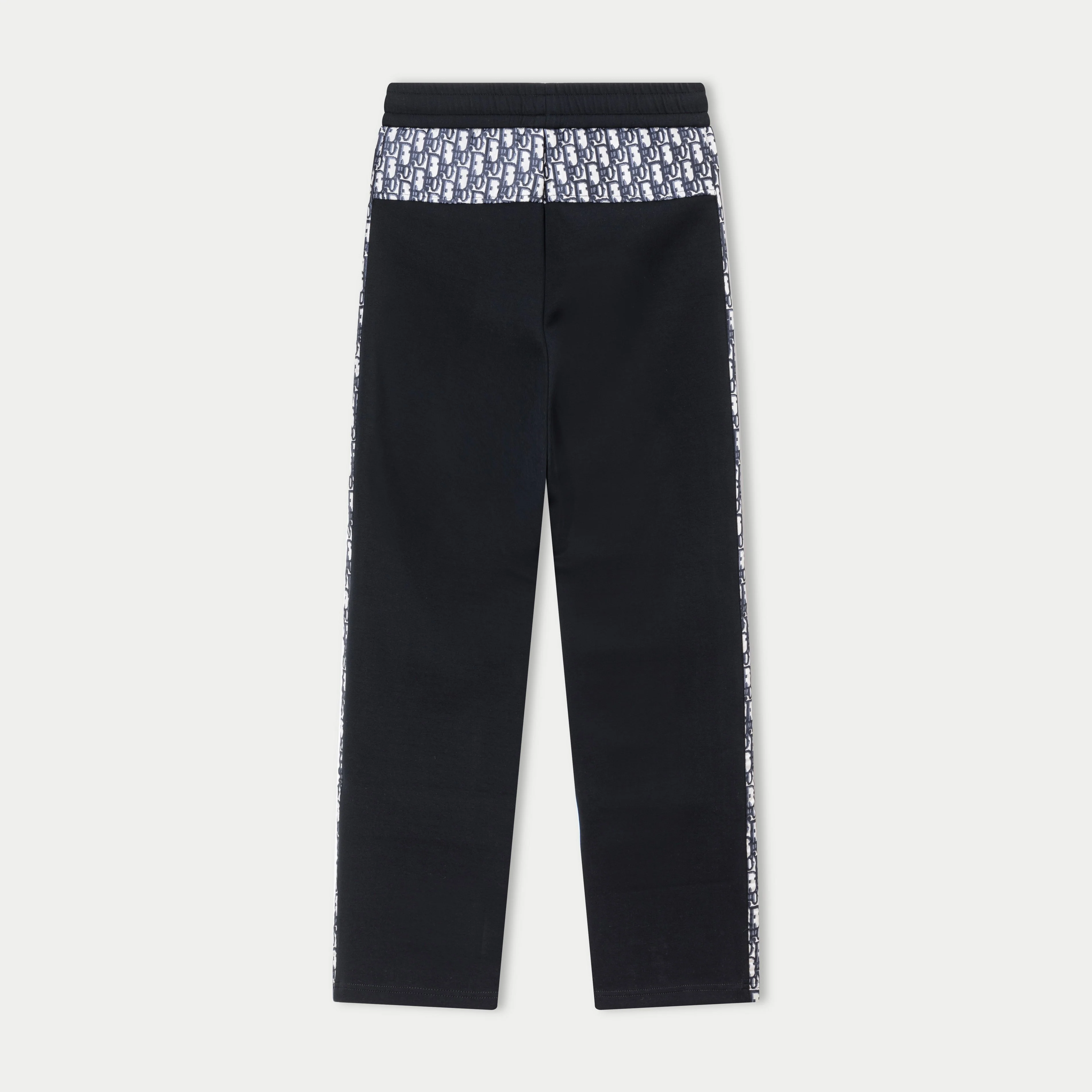 Jacquard cotton drawstring trousers
