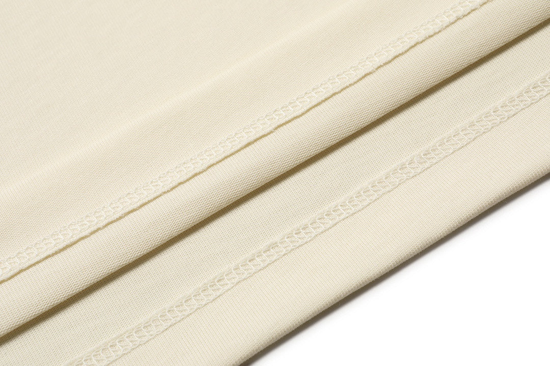 Embroidered crew neck cotton T-shirt