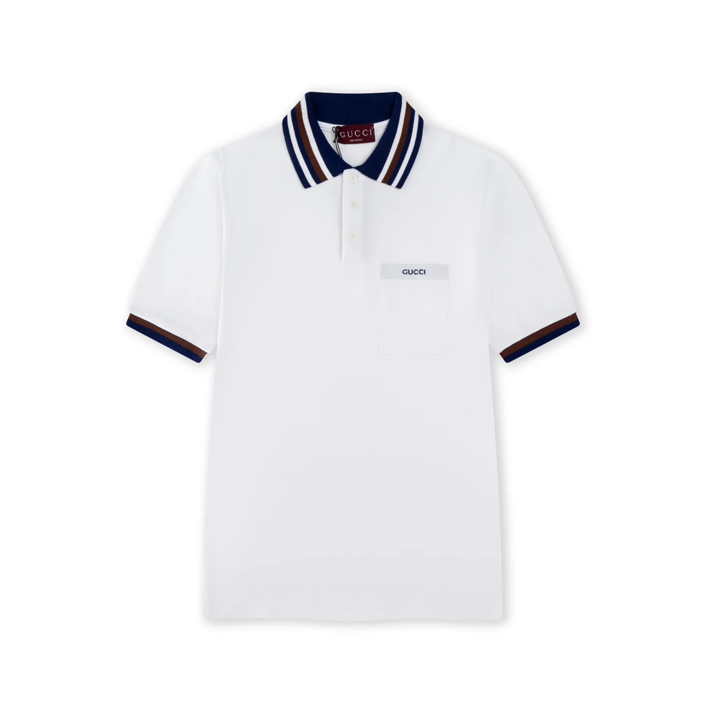 Lapel cotton polo shirt