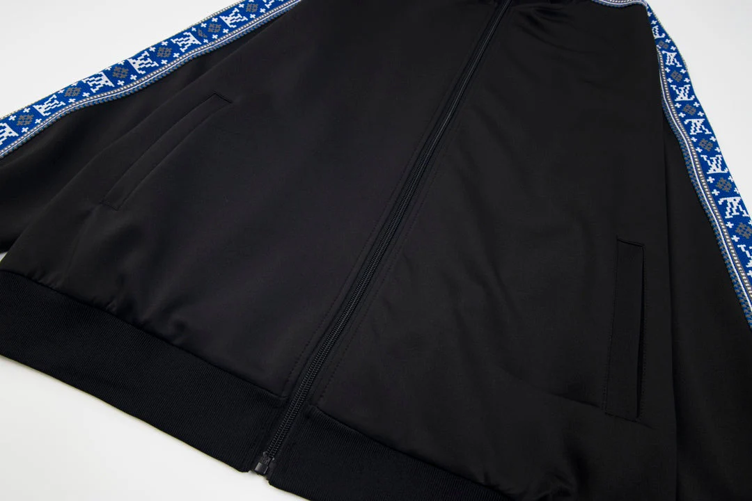 Jacquard zip-up jacket