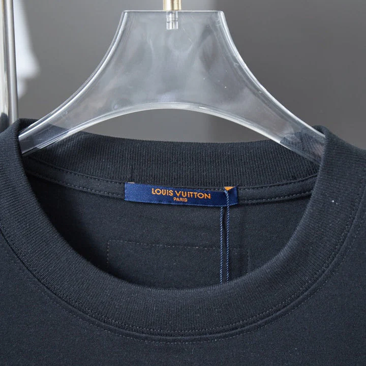 Double-sided embroidered cotton T-shirt