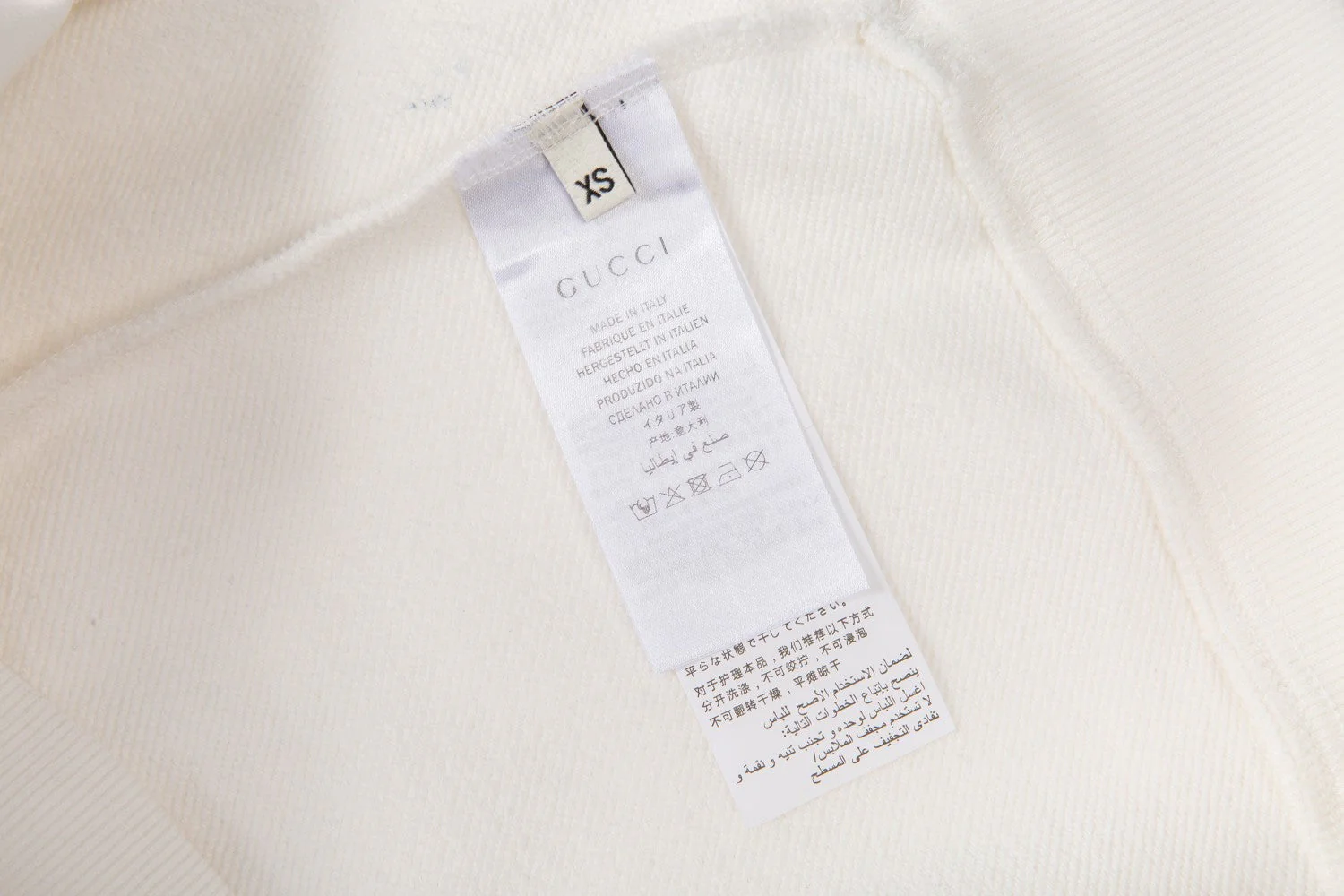 Printed crew neck cotton sweatshirt