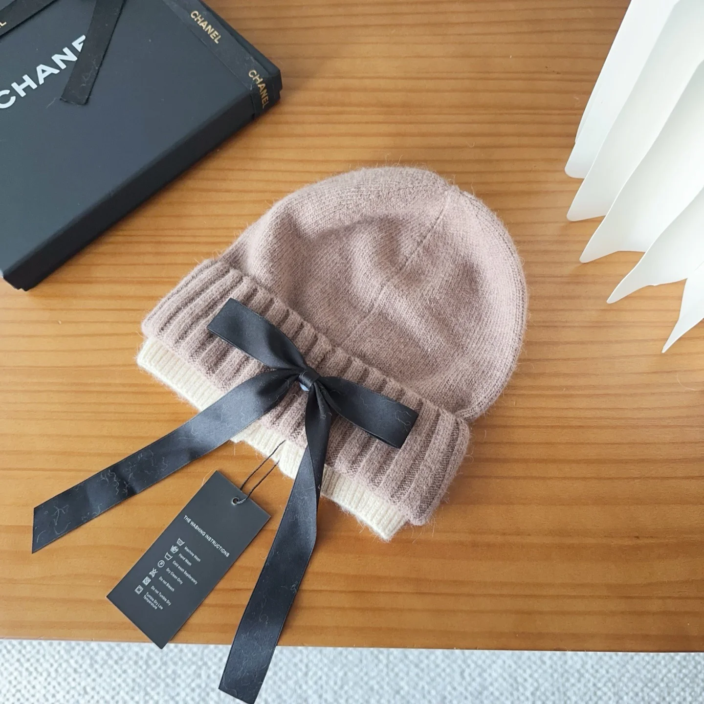 Double layer Cashmere Knitted  Beanie