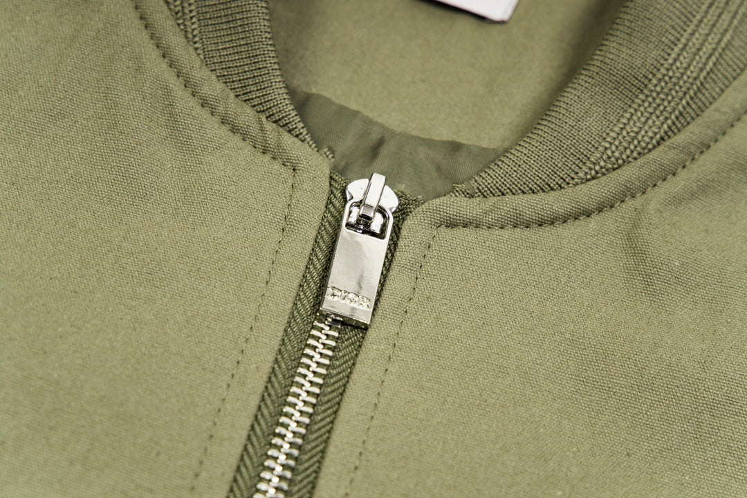 Double-sided embroidered bomber jacket