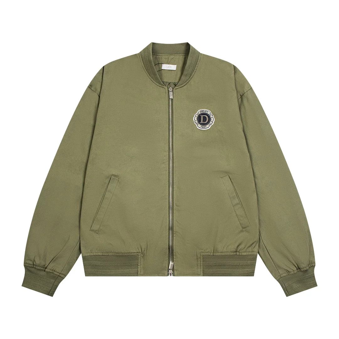 Double-sided embroidered bomber jacket