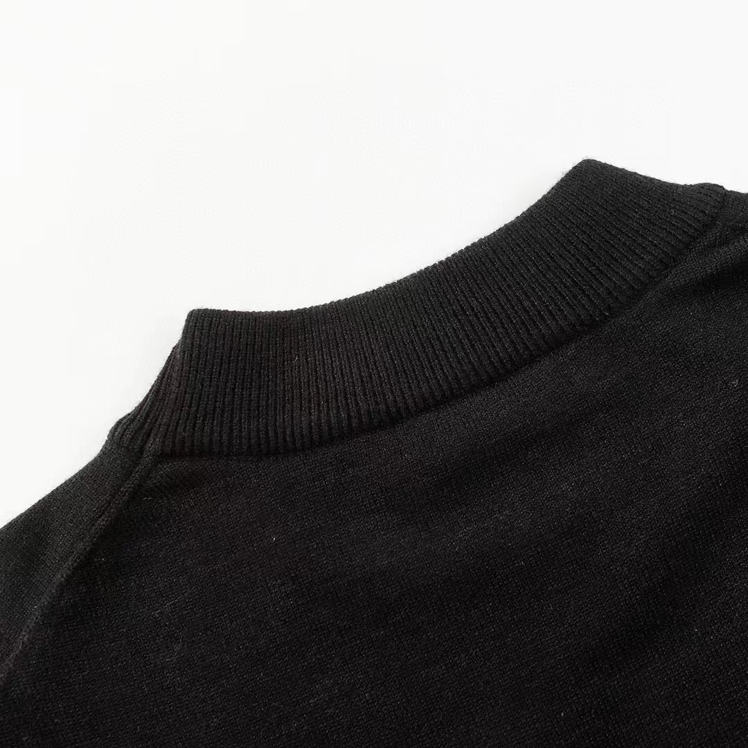 knitted embroidered sweatshirt