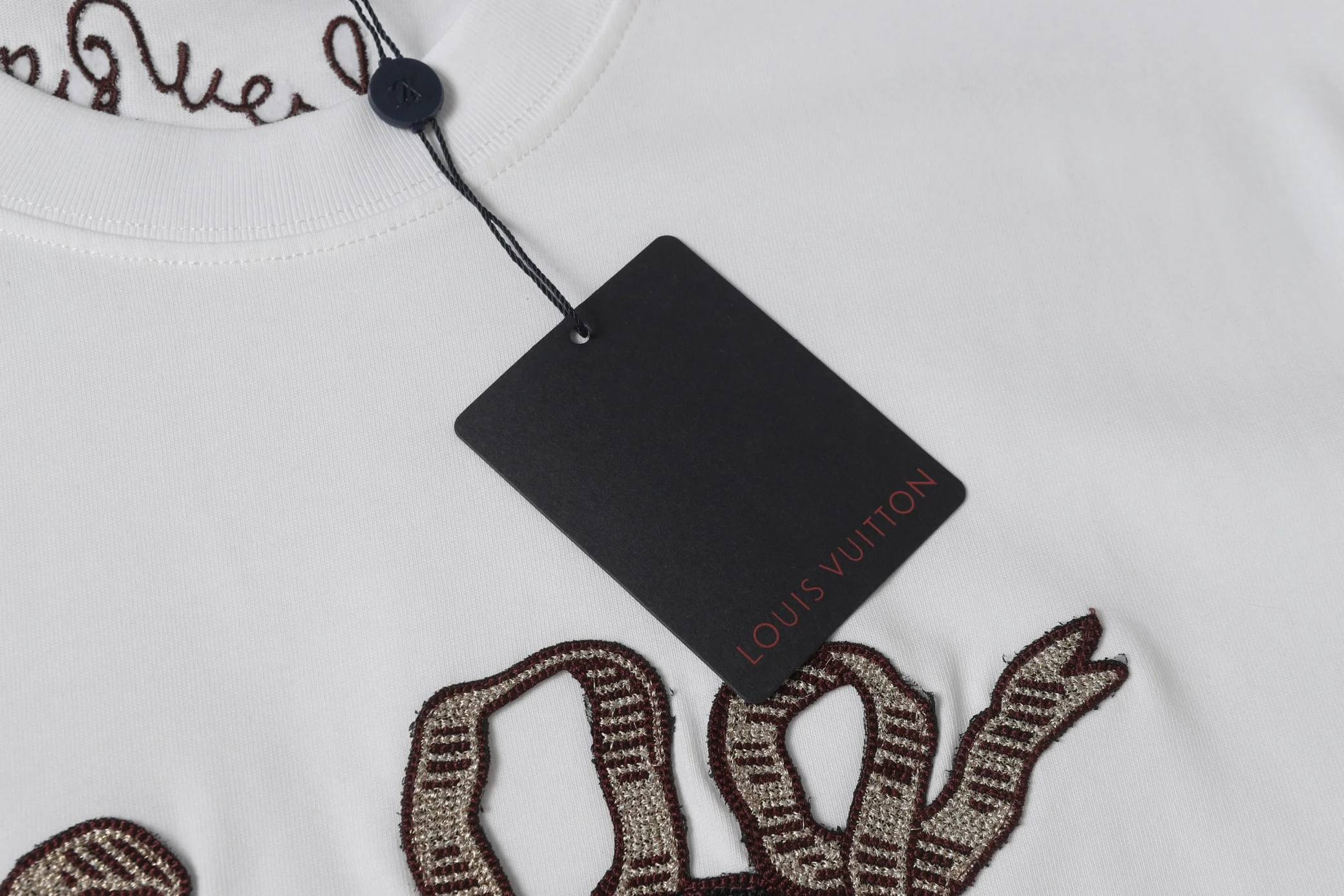 Embroidered cotton T-shirt
