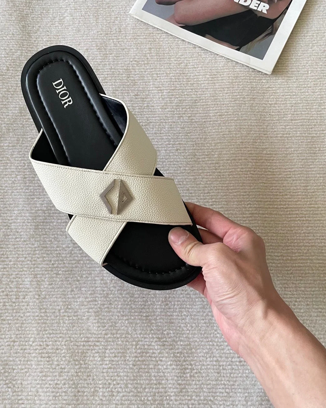 Men's canvas cross slippers